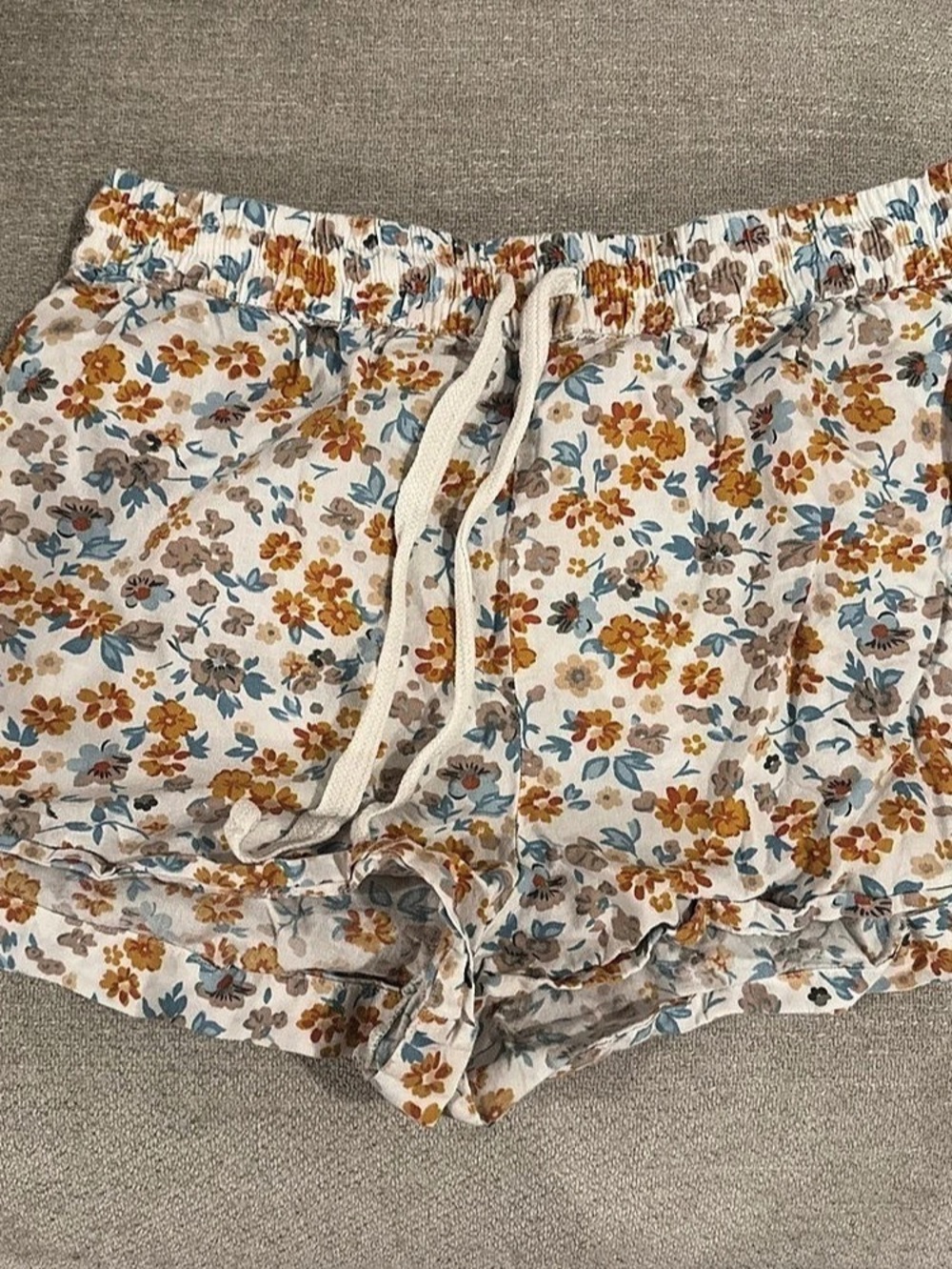 Aeropostale Floral Cotton High Waist Shorts Size Medium